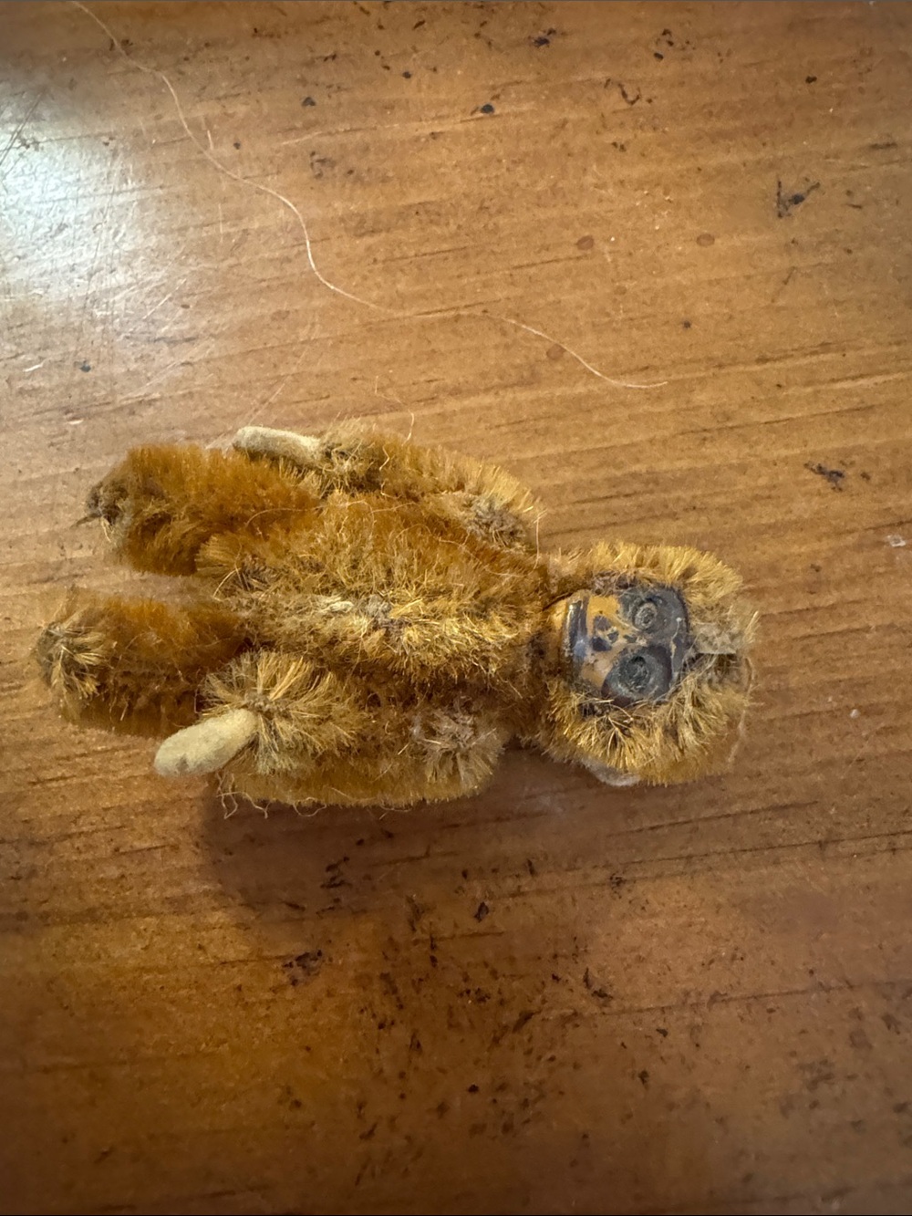 Vintage Small Brown Plush Monkey